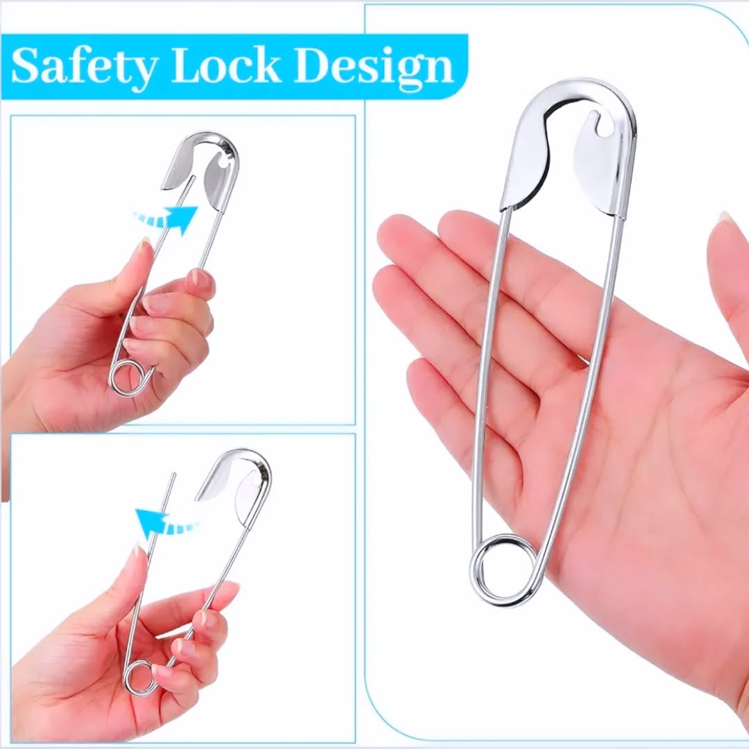 French Safety Pin Hair Clip